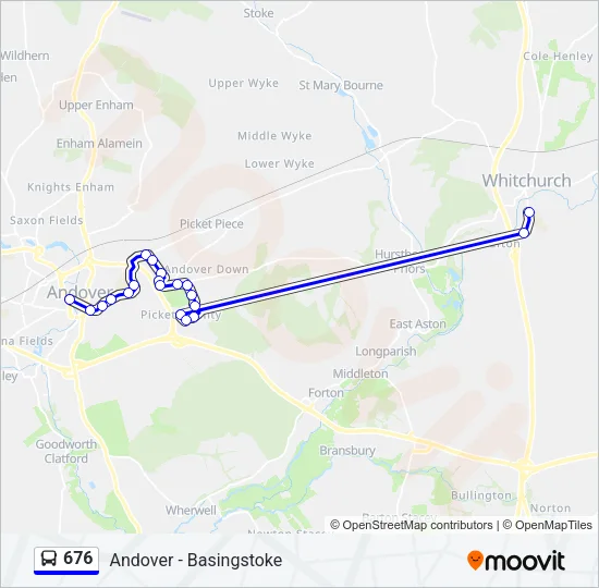676 Bus Line Map