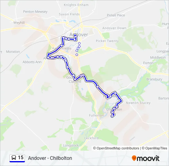 15 Bus Line Map