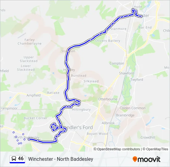 46 Route: Schedules, Stops & Maps - North Baddesley (Updated)