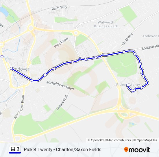 3 Bus Line Map