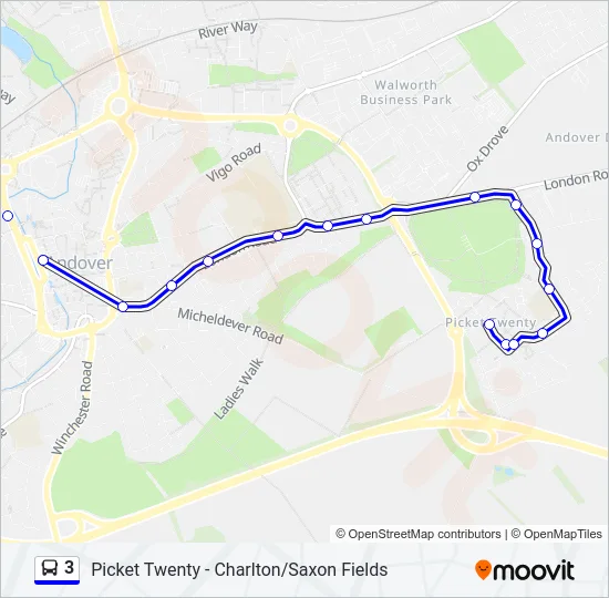3 Bus Line Map