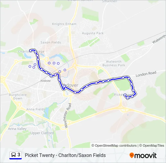 3 Bus Line Map