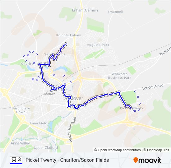 3 Bus Line Map
