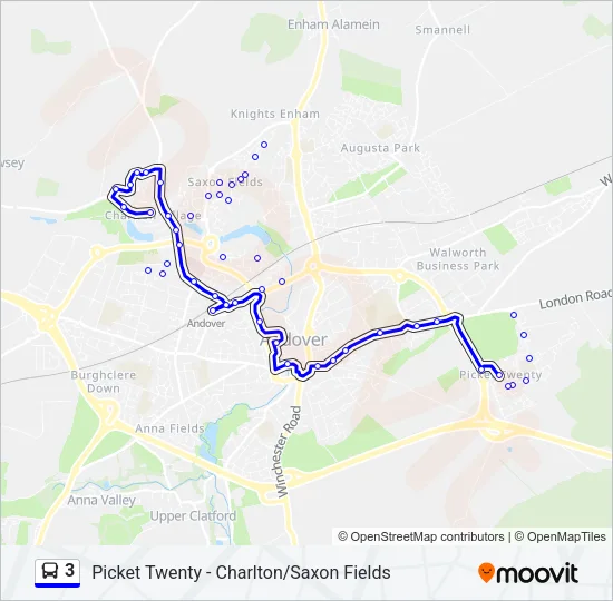 3 Bus Line Map