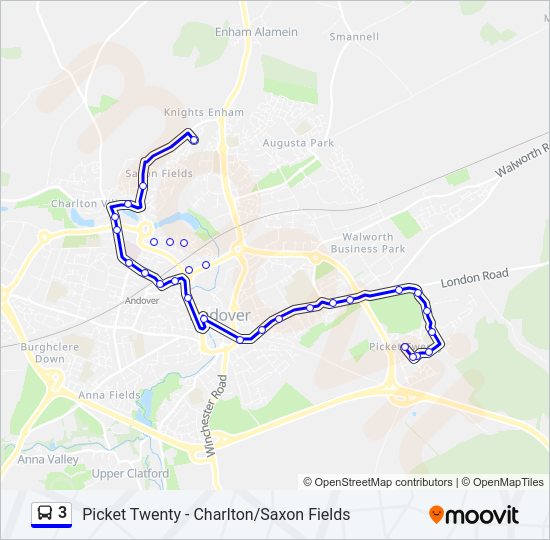 3 Bus Line Map