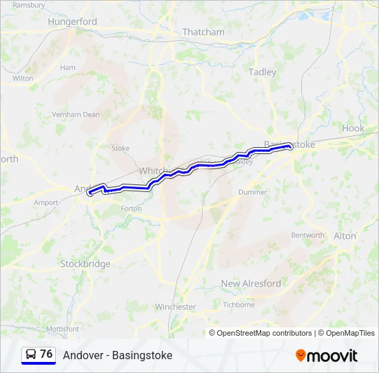 76 Bus Line Map