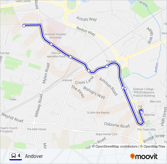 4 Bus Line Map