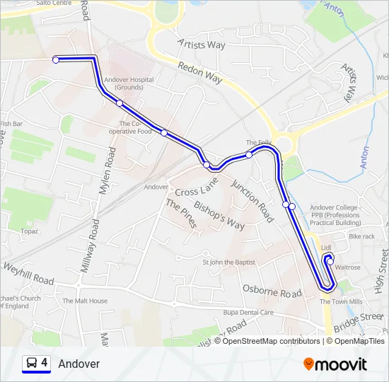 4 Bus Line Map