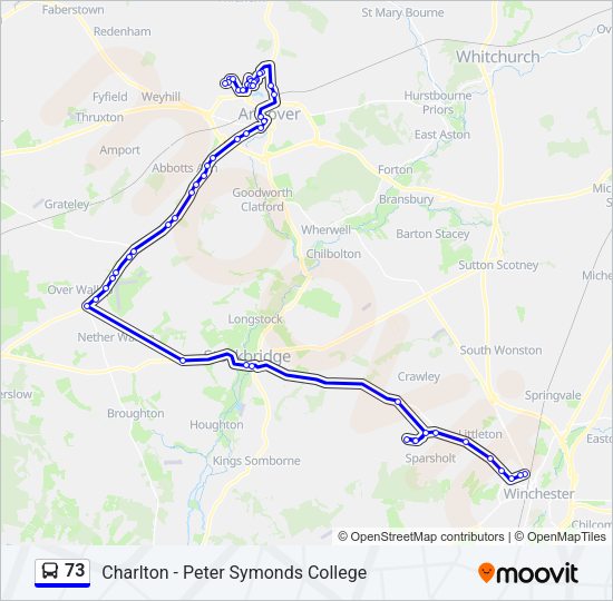 73 Bus Line Map