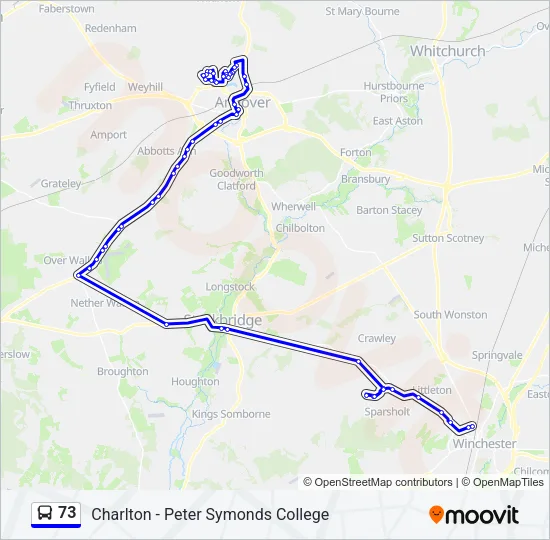 73 Bus Line Map