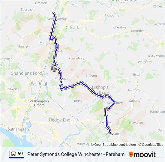 69 Bus Line Map