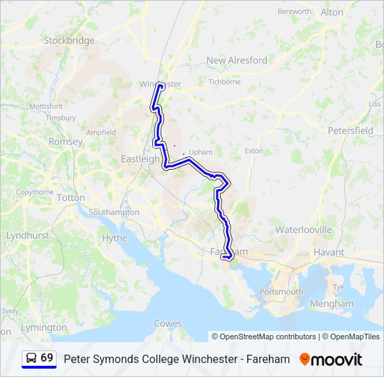 69 Route: Schedules, Stops & Maps - Winchester (Updated)