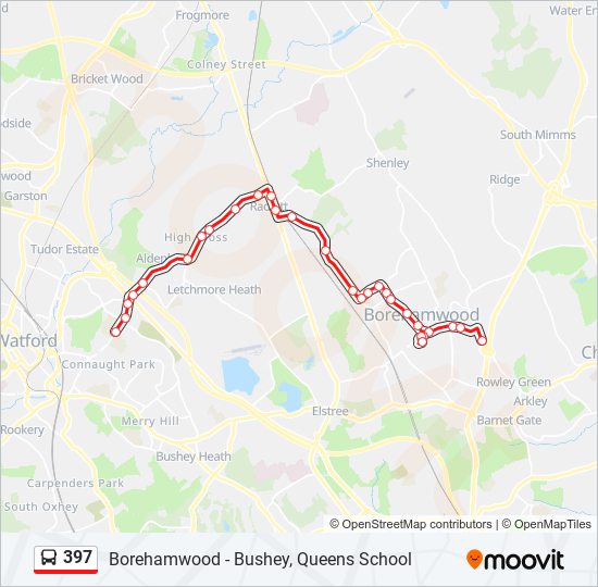 397 bus Line Map