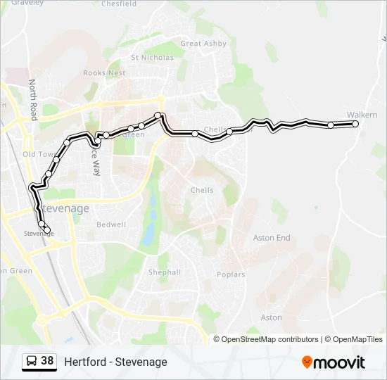 38 Bus Line Map