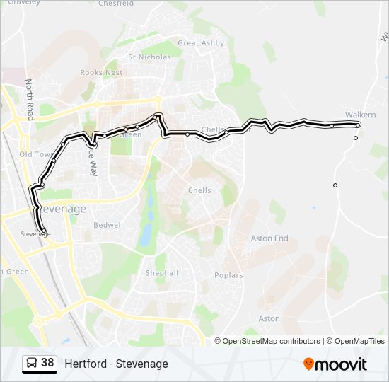 38 Bus Line Map