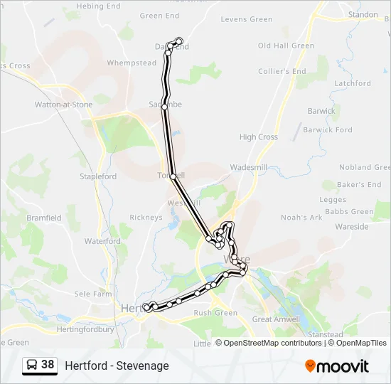 38 Bus Line Map