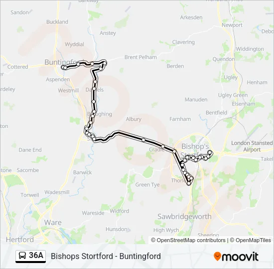 36A Bus Line Map