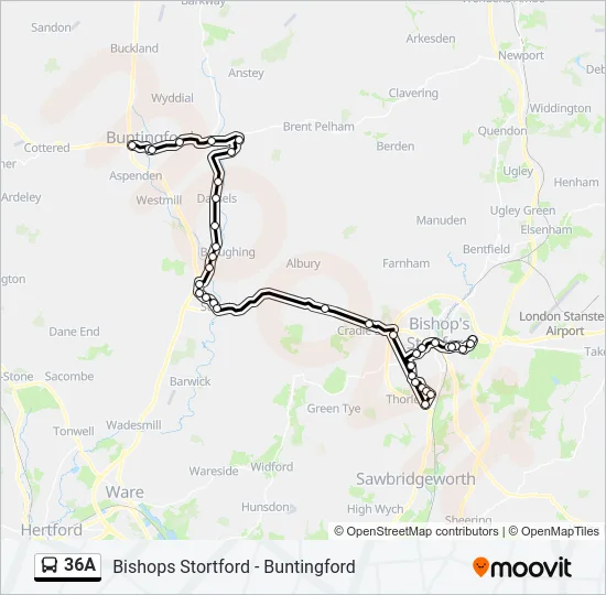 36A Bus Line Map