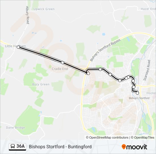 36A Bus Line Map