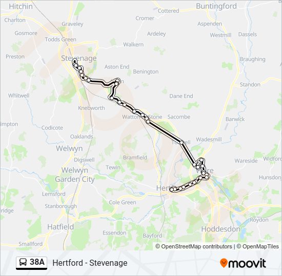 38A Bus Line Map