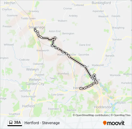 38A Bus Line Map