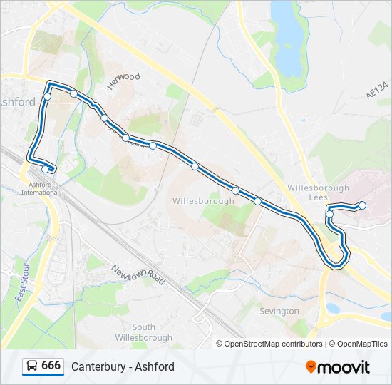 666 Route: Schedules, Stops & Maps - Ashford (Updated)