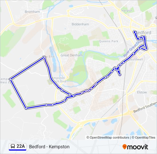 22A Bus Line Map