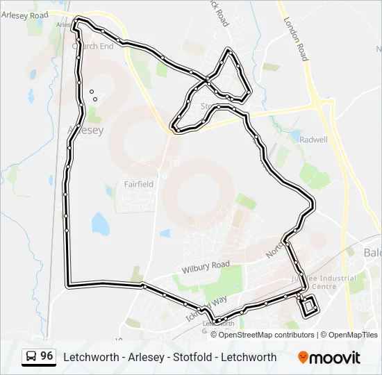 96 Bus Line Map