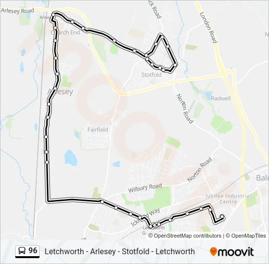 96 Bus Line Map