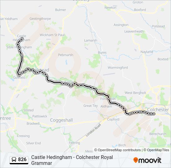 826 Bus Line Map
