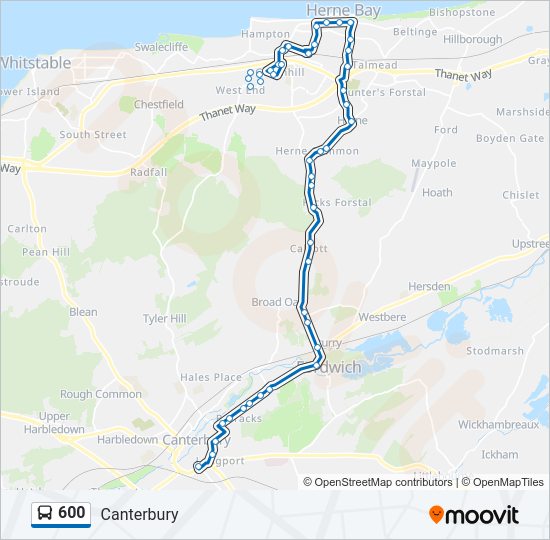600 Bus Line Map