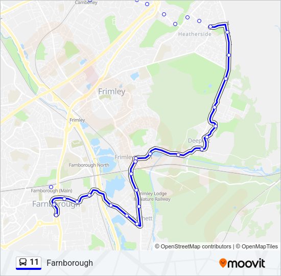 11 Bus Line Map
