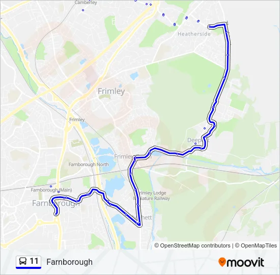 11 Bus Line Map