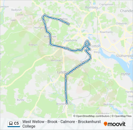 C5 Bus Line Map