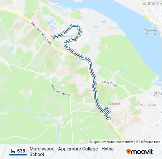 538 Bus Line Map