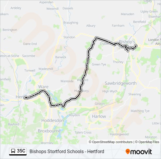 35C bus Line Map