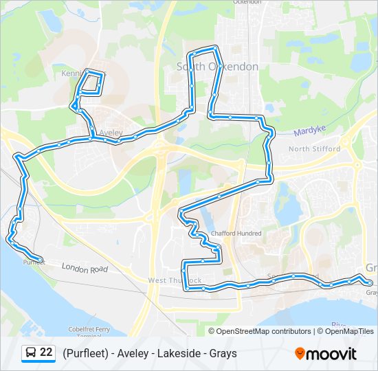 22 Bus Line Map