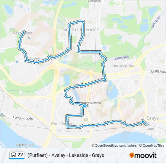 22 Bus Line Map