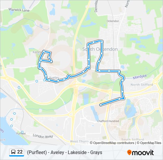 22 Bus Line Map