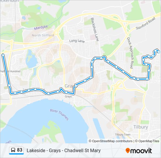 83 Bus Line Map