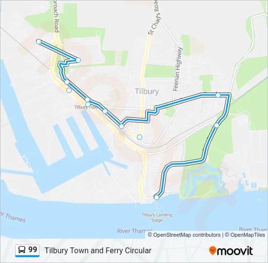 99 Bus Line Map