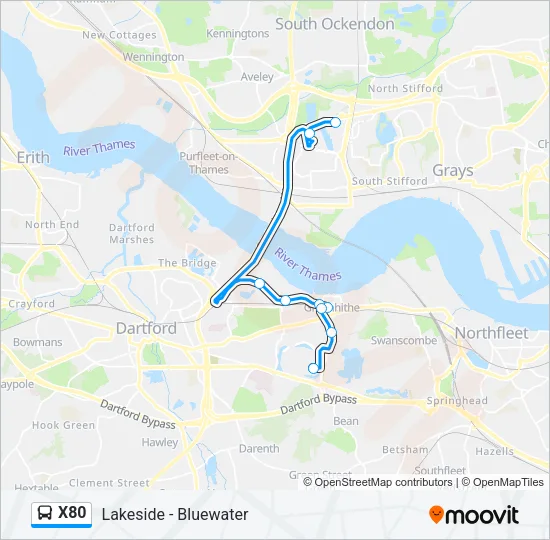 X80 Bus Line Map