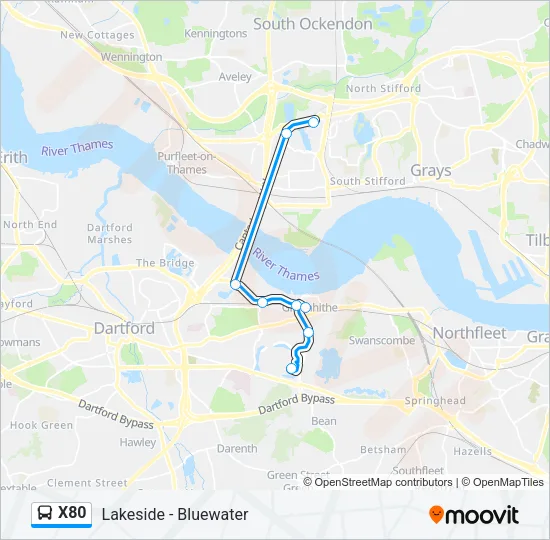 X80 Bus Line Map