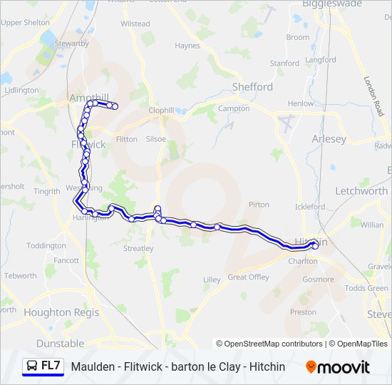 FL7 bus Line Map