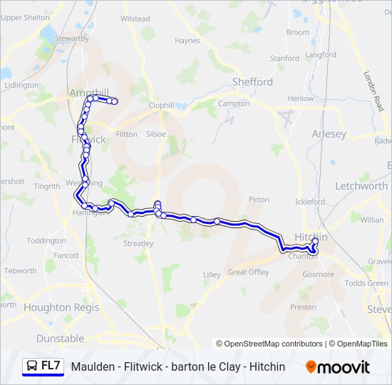 FL7 Bus Line Map