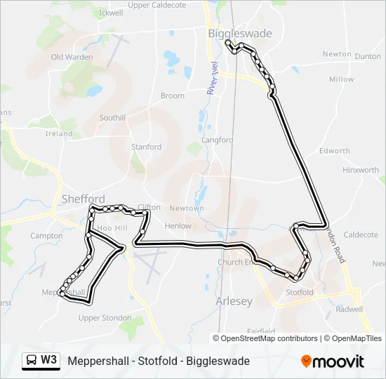 W3 Bus Line Map