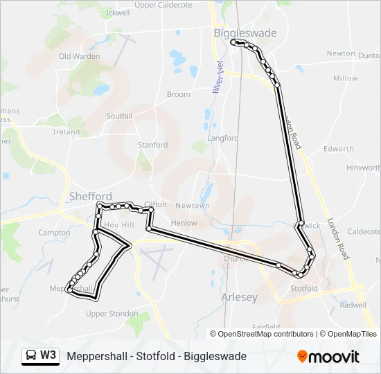 W3 Bus Line Map