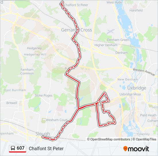 607 Bus Line Map