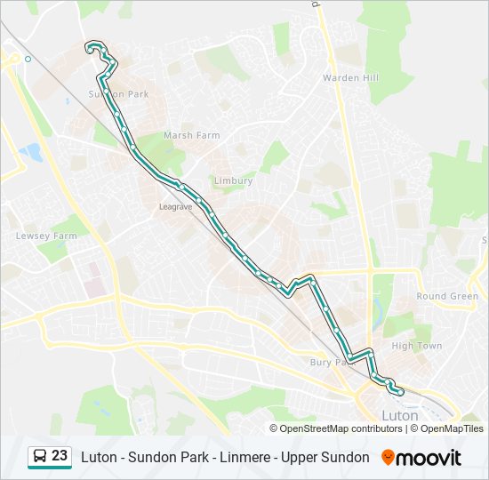 23 bus Line Map