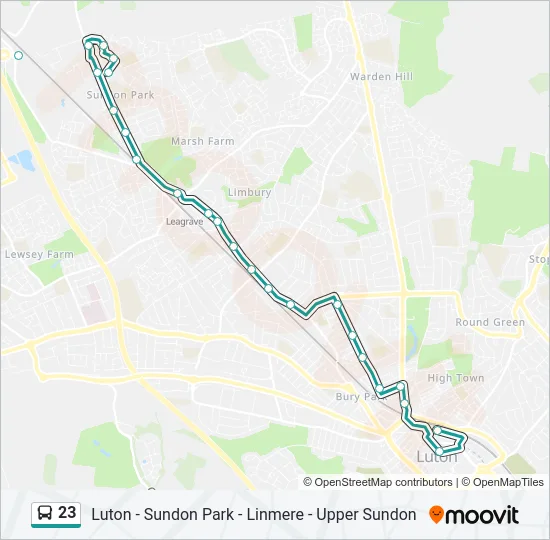23 Bus Line Map
